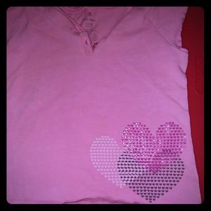 Pink heart tee